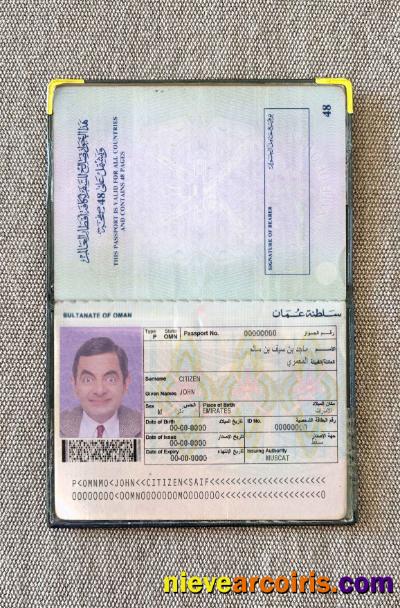 Oman passport (1995-2005) photolook